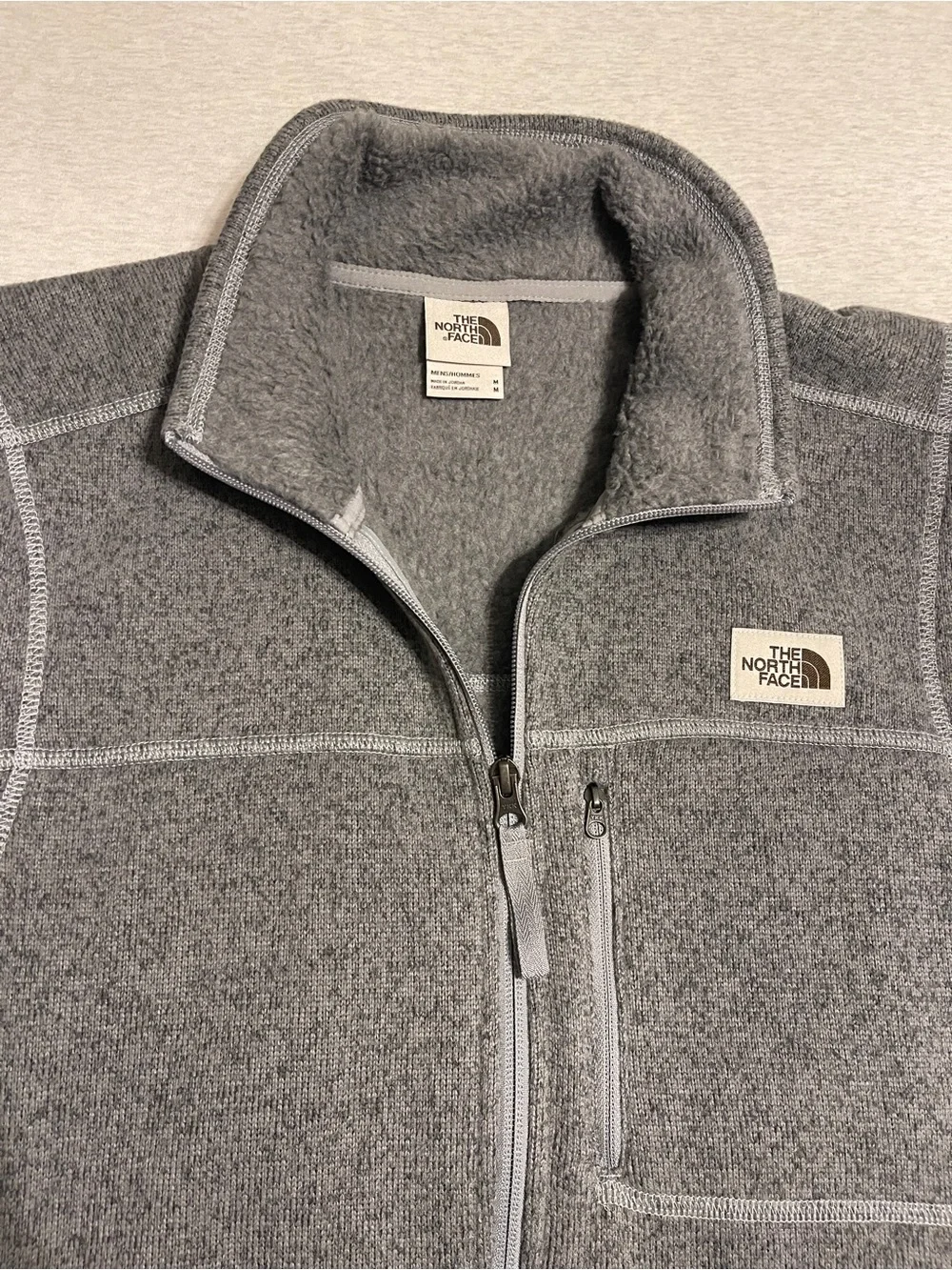 The North Face Men's Heather Gray Fleece Vest